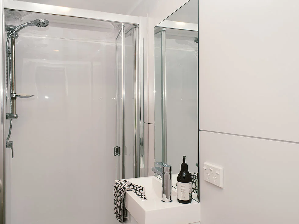 The Buster Tiny House's bathroom