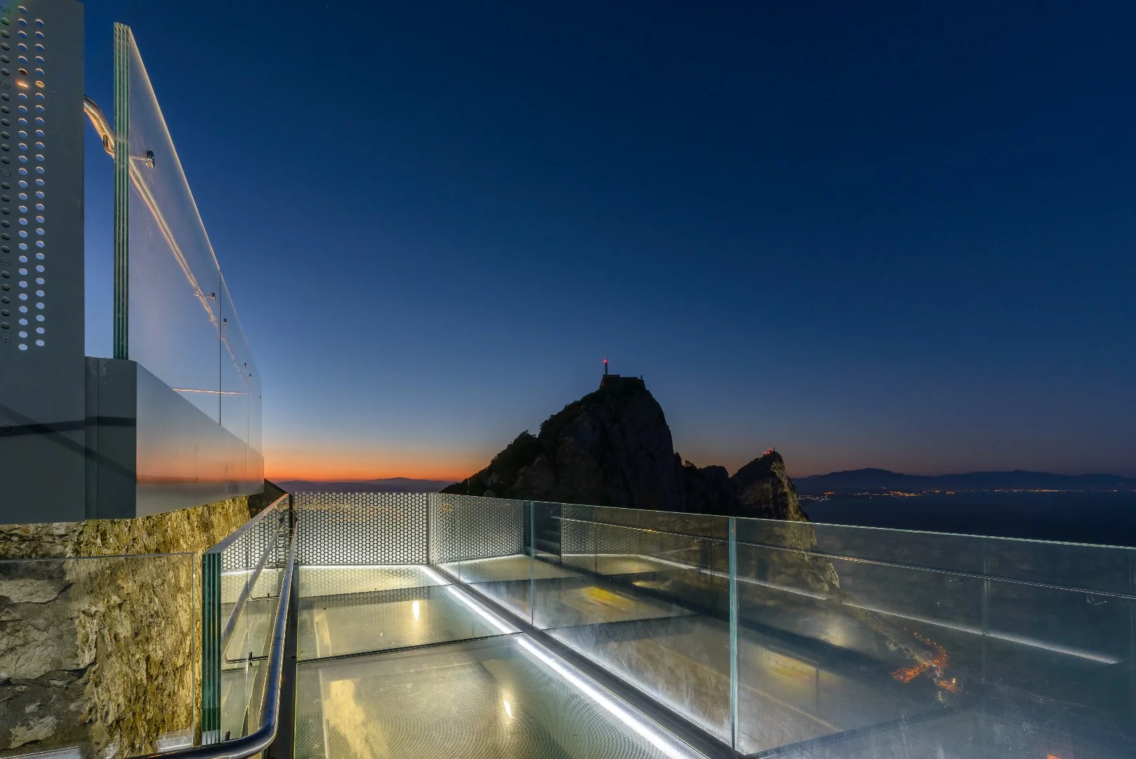 The Skywalk is anchored to the rock to ensure it can withstand the weight of visitors and high winds