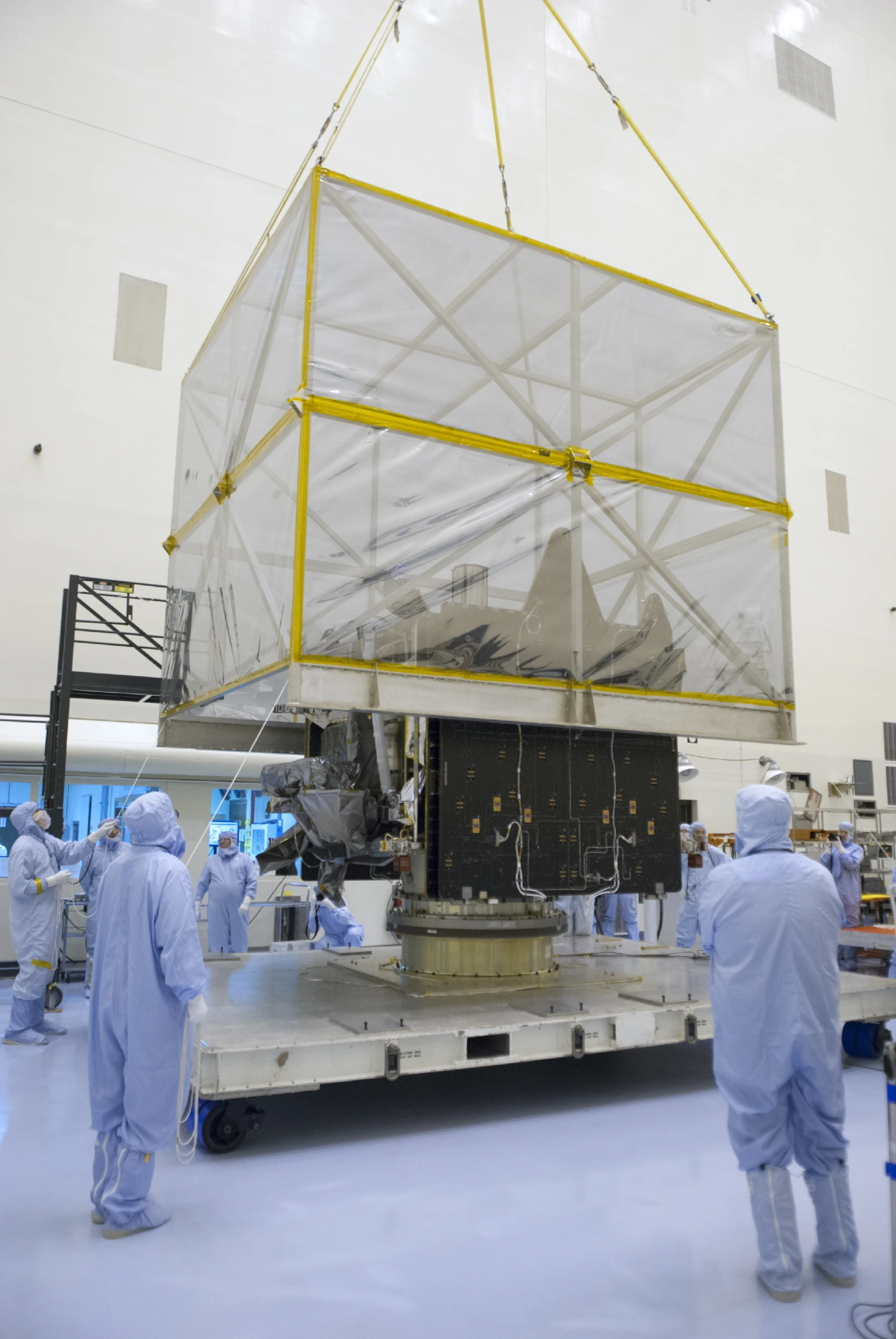MAVEN being unpacked (Image: NASA/Tim Jacobs)