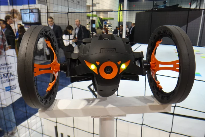 Parrot has made two high-flying additions to its robotic lineup: the MiniDrone and the Jumping Sumo (pictured)