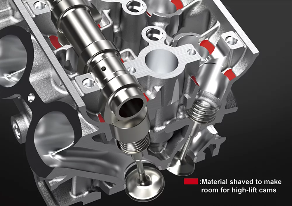 Making room for high-lift racing cams in the 2017 Kawasaki ZX-10RR