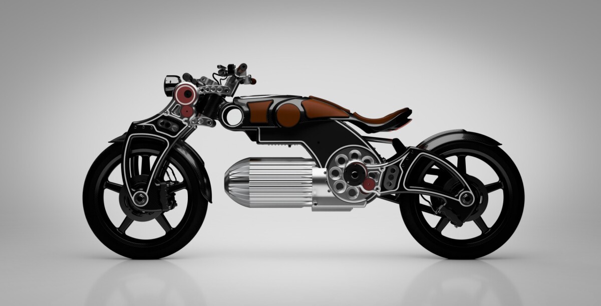 Leathery pads denote body contact points on the bike
