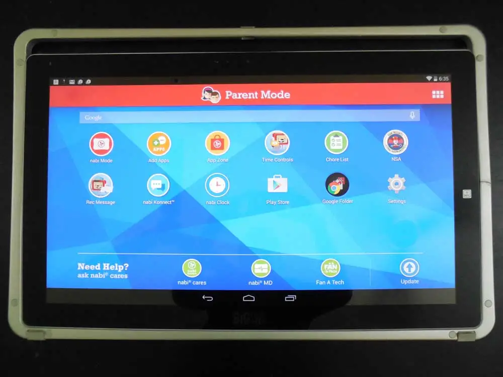 A snapshot of the nabi screen in Mommy mode (Photo: Lakshmi Sandhana/Gizmag.com)