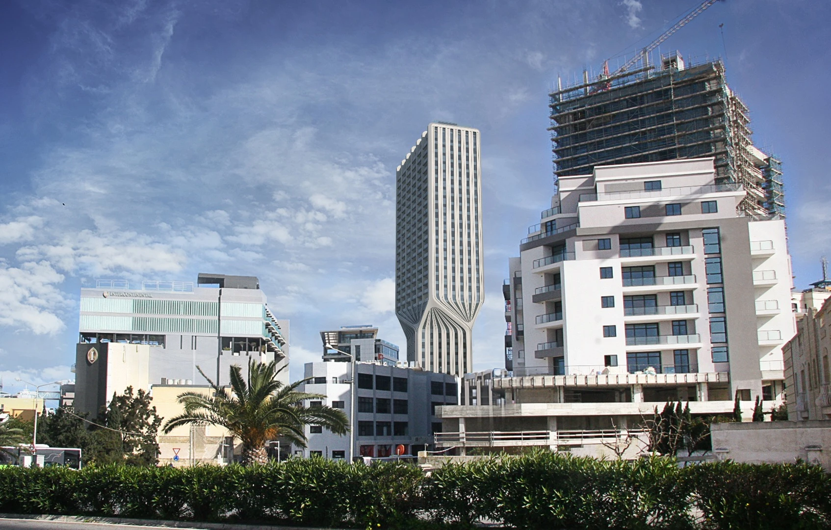 Mercury Tower features a distinctive twisting design that will offer hotel residents excellent views of the nearby sea
