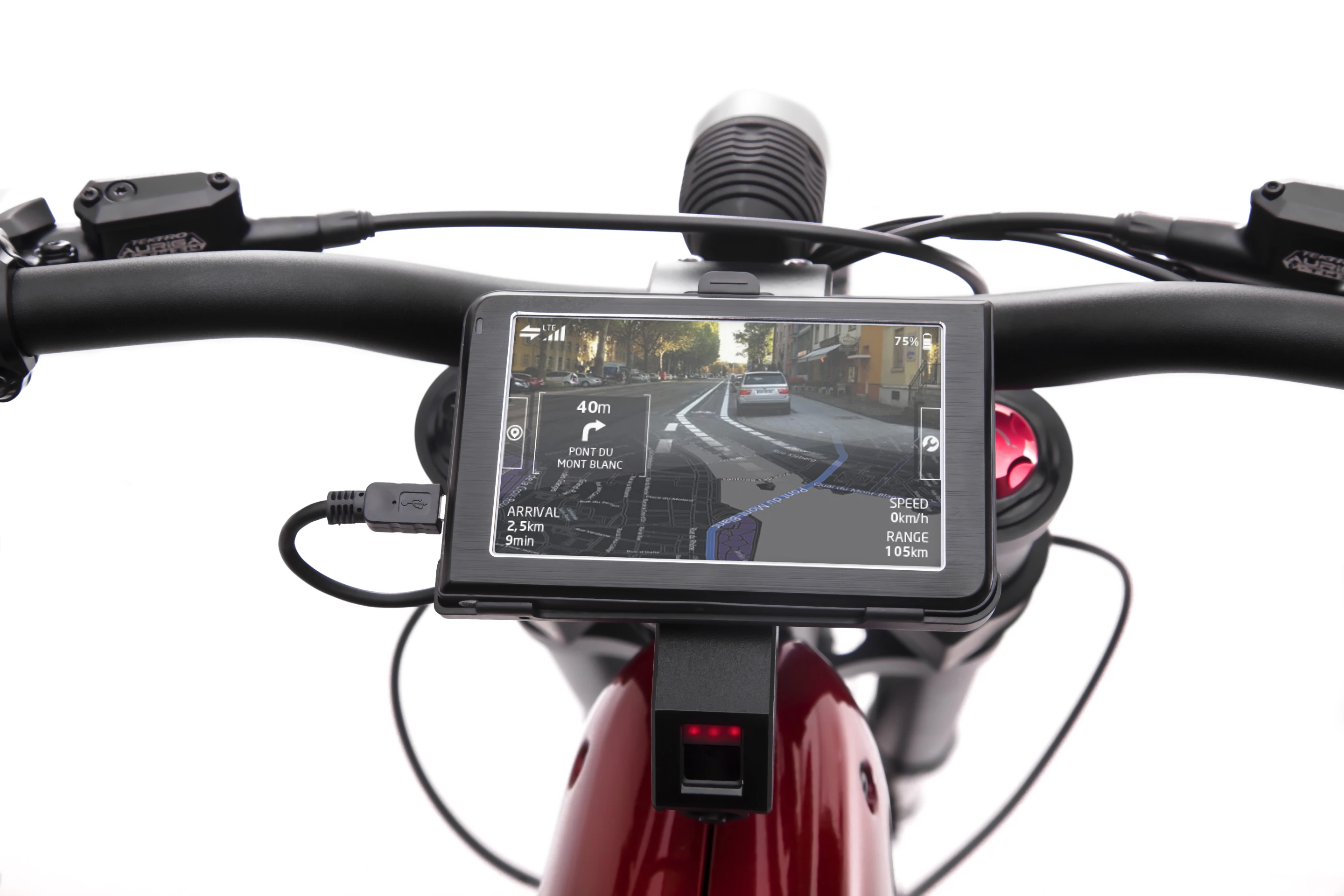 The Qoros eBIQE dashboard is a five inch touchscreen offering a dazzling array of services to the rider