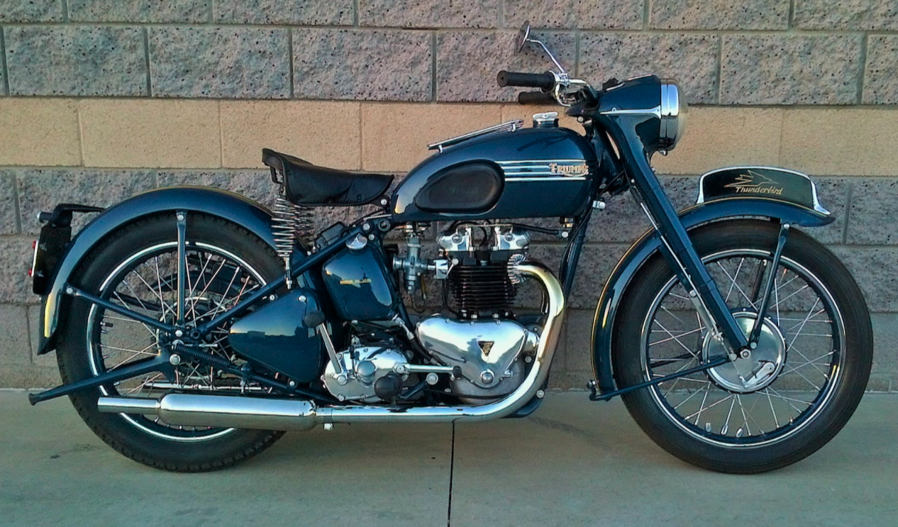 This 1950 Triumph Thunderbird sold for $40,700 as Lot S30 at Mecum Auctions' Las Vegas sale on Saturday, 29 January 2022