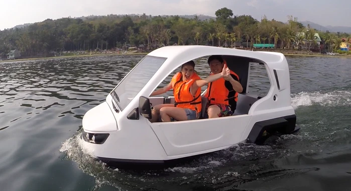 The Salamander is designed to be at home on the road and the water