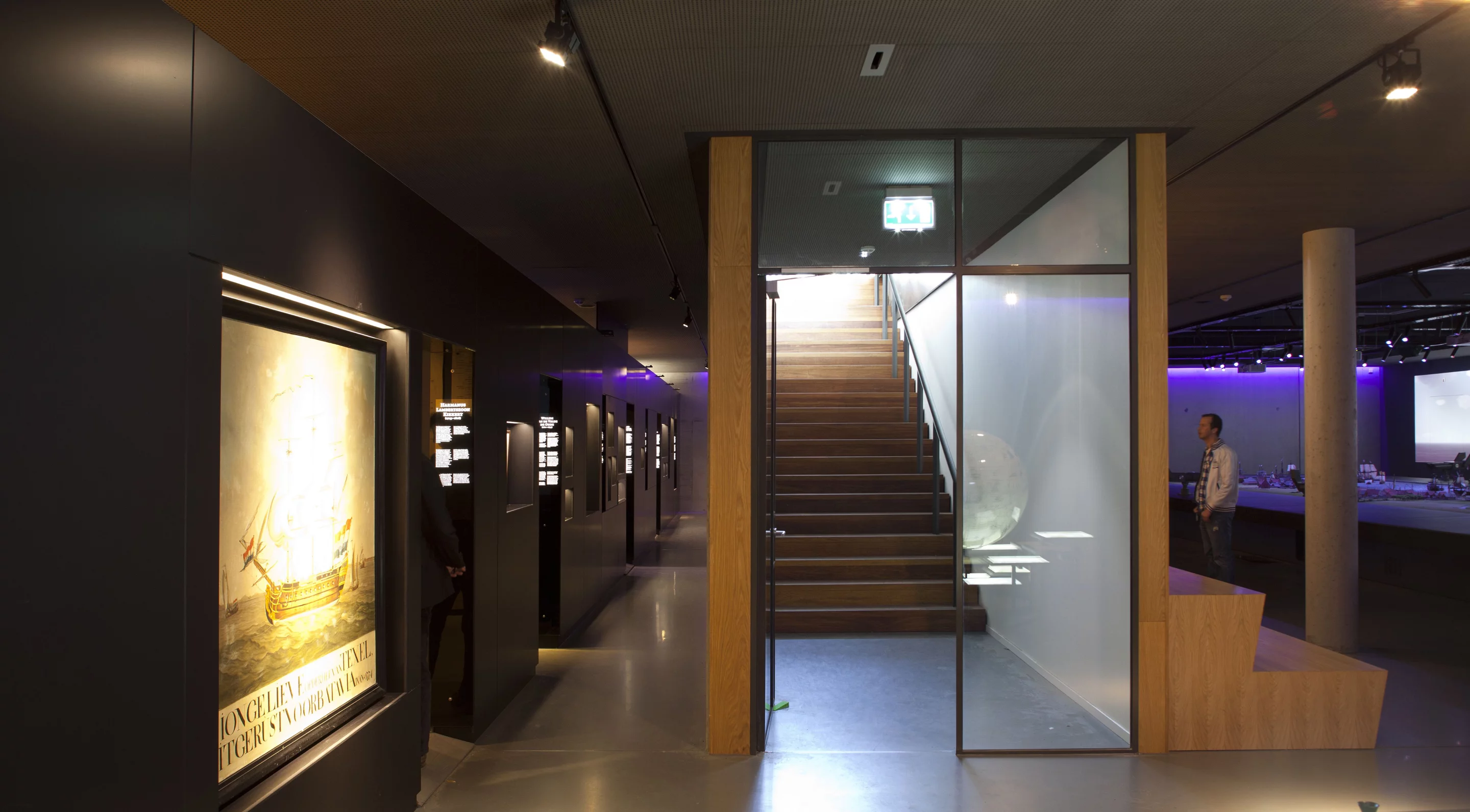 There's rather less daylight in the basement, unsurprisingly, but the darkness is put to use, hosting a number of projection exhibits (Photo: Mecanoo architecten)