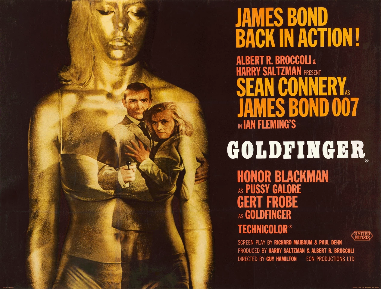 The 1964 spy film 'Goldfinger' was the third film in the James Bond film franchise after 'From Russia with Love' and 'Dr. No', and the prior success of those films saw 'Goldfinger'’s budget swell to $3 million (more than the budget of both previous films combined). It paid off, as 'Goldfinger' was the first real Bond blockbuster and the $3 million production costs were recouped in the first two weeks at the box office.