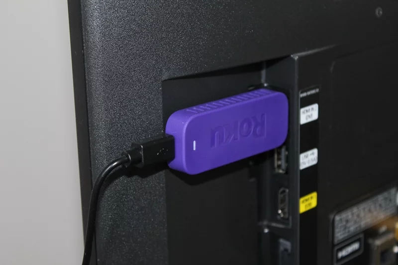 The power cable slots into the Streaming Stick and is connects to a plug socket or USB port for power