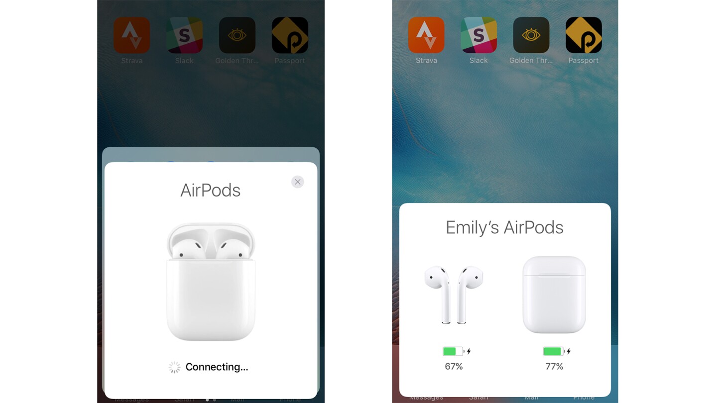 iPhone pairs with AirPods in less than a minute