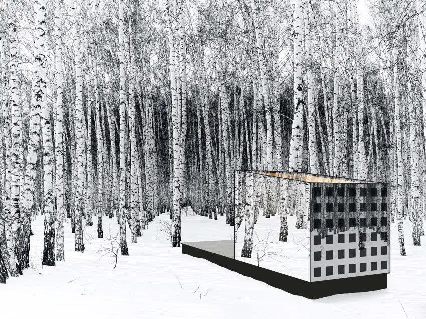 The Disappear Retreat is a prefab, off-grid dwelling with a footprint of just 83 sq ft (7.7 sq m)