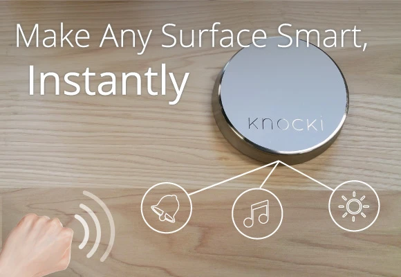 Knocki can be attached to a wide variety of surfaces