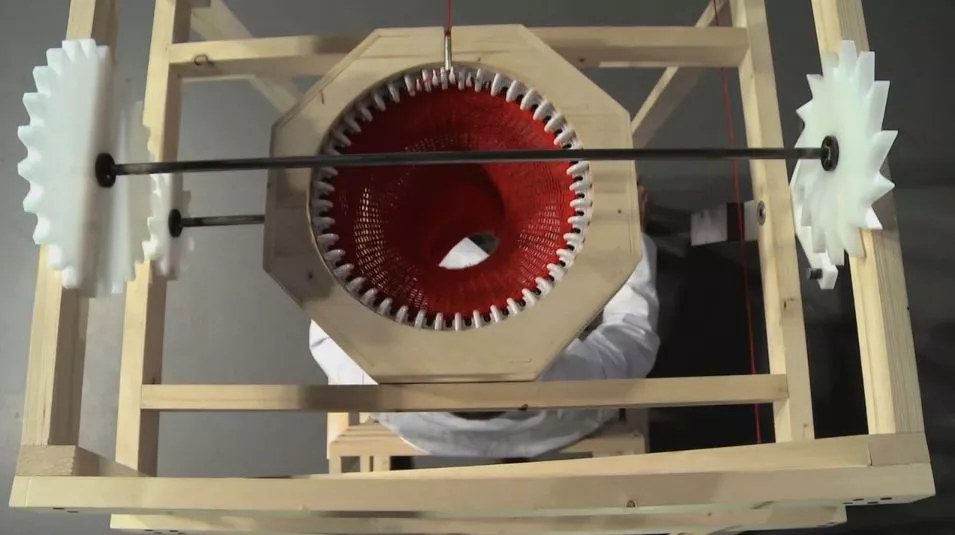 The hat is deposited above the user's head