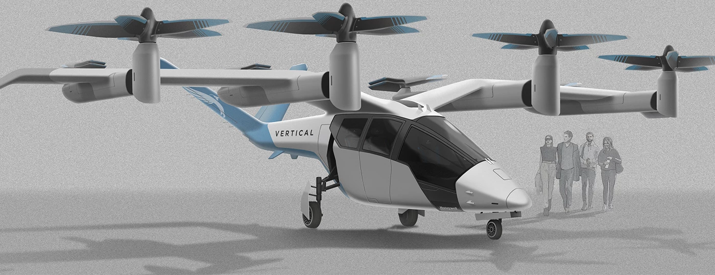 On the VA-1X, the front rotors tilt upwards for VTOL