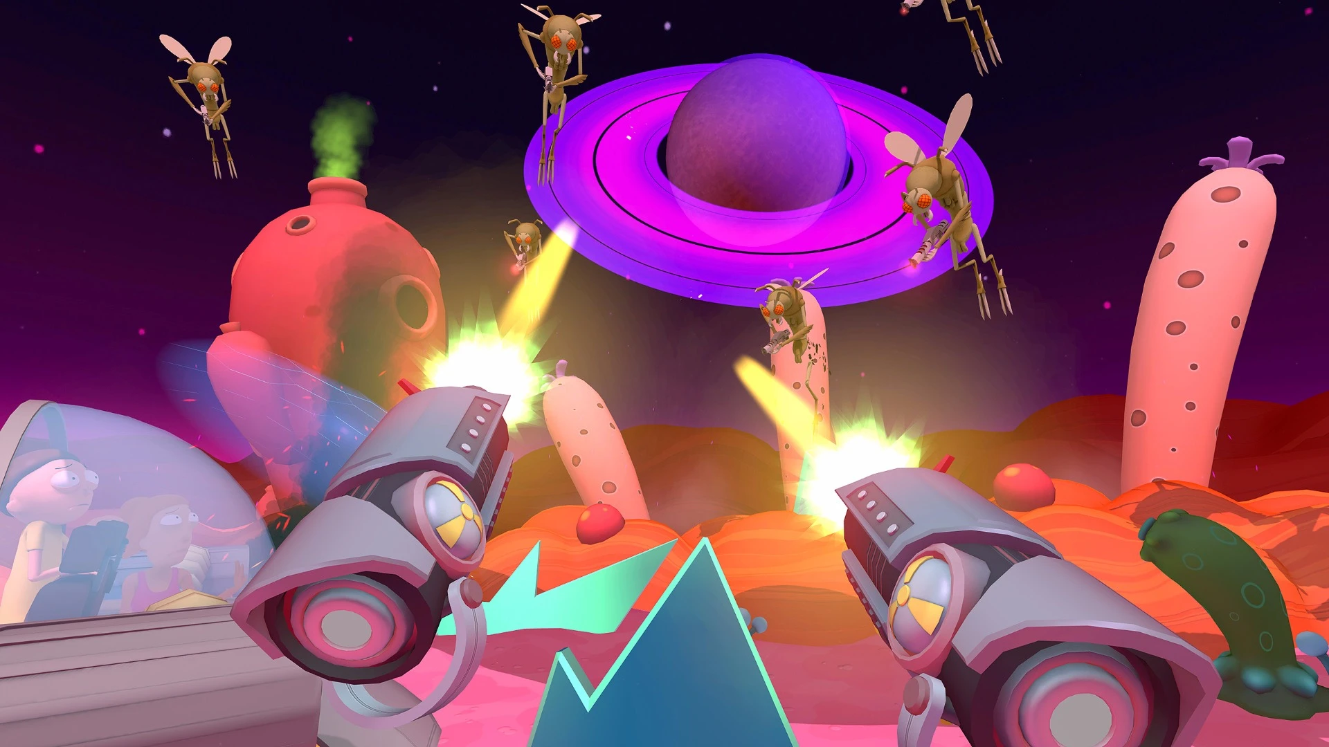 There's at least one sequence that turns into a brief shooter