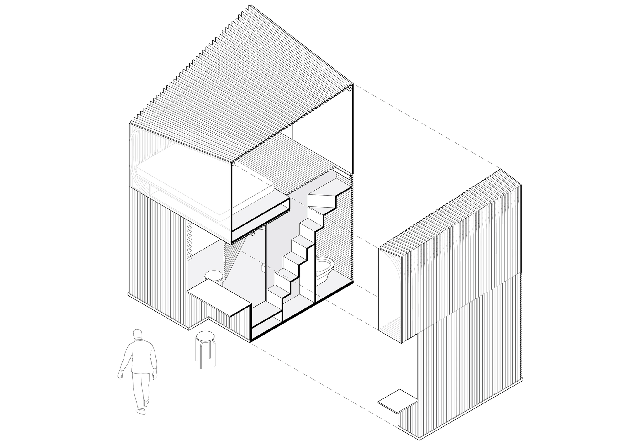 Architectural drawing of a Bamboo Micro House (Image: AFFECT-T)
