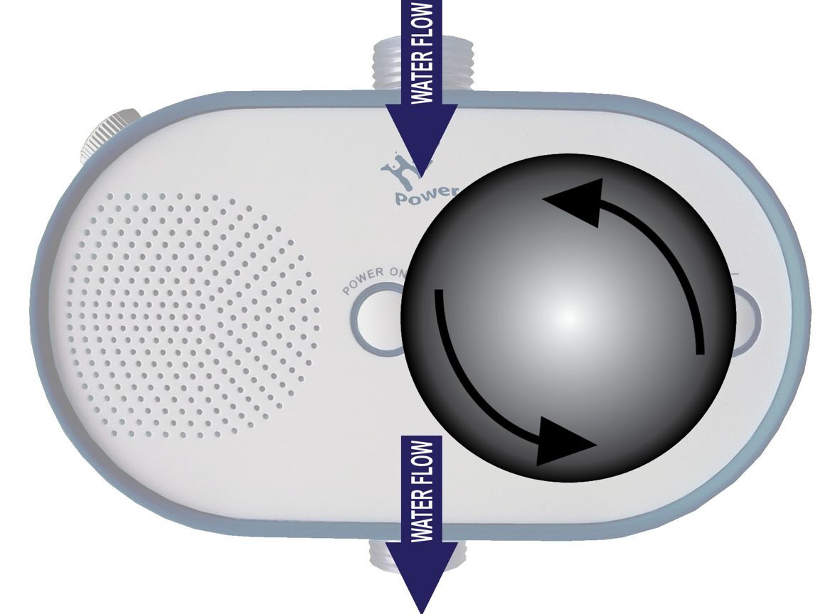 The H2O Power radio generates its own operating power via the force of the running water from your shower