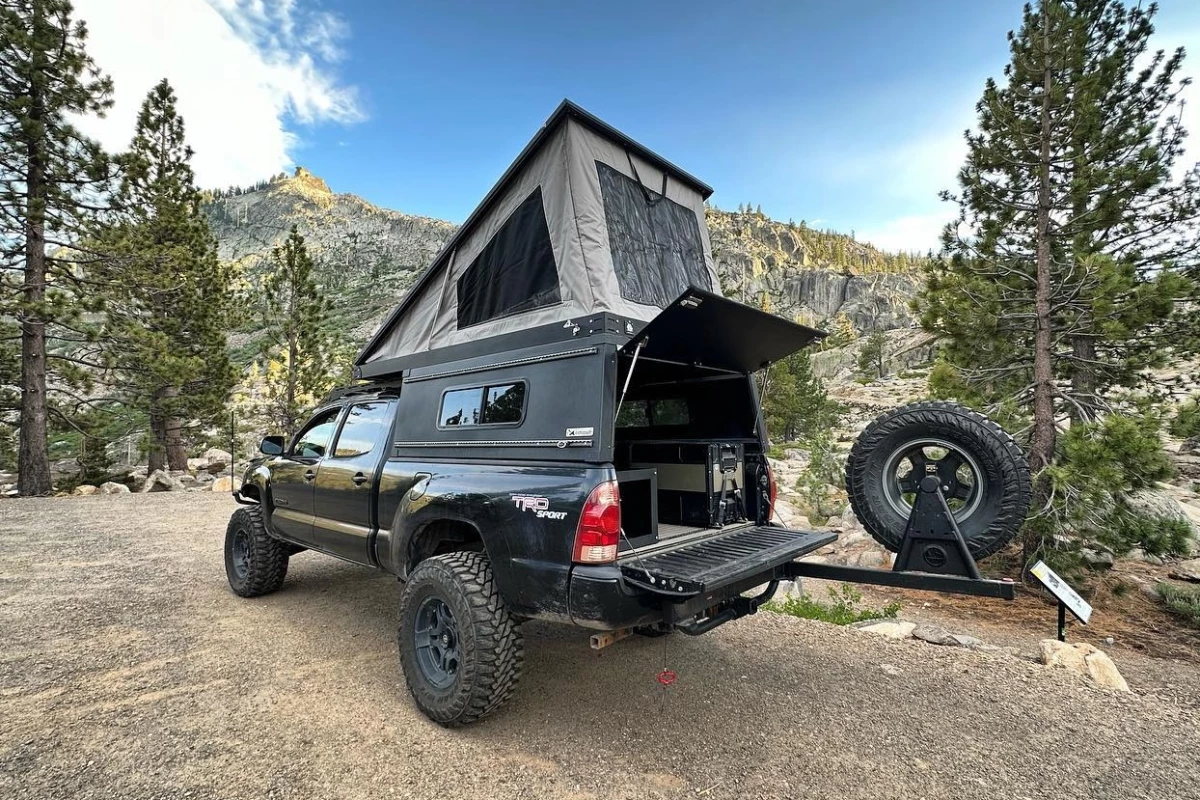 Catapult turns its pickup topper into more of a full-blown RV with its modular floor-mount system