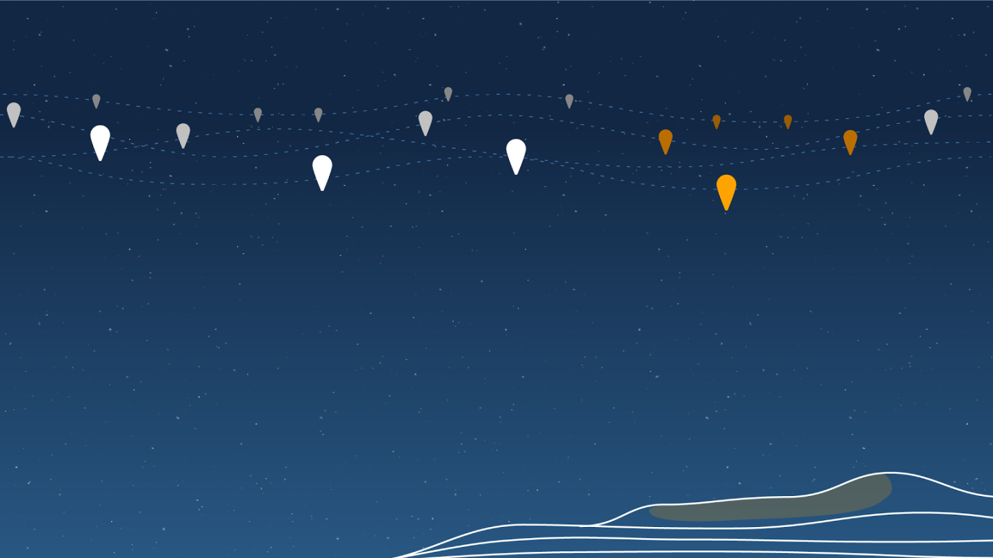 The Moonshot Factory team had previously imagined creating rings of balloons that float around the globe