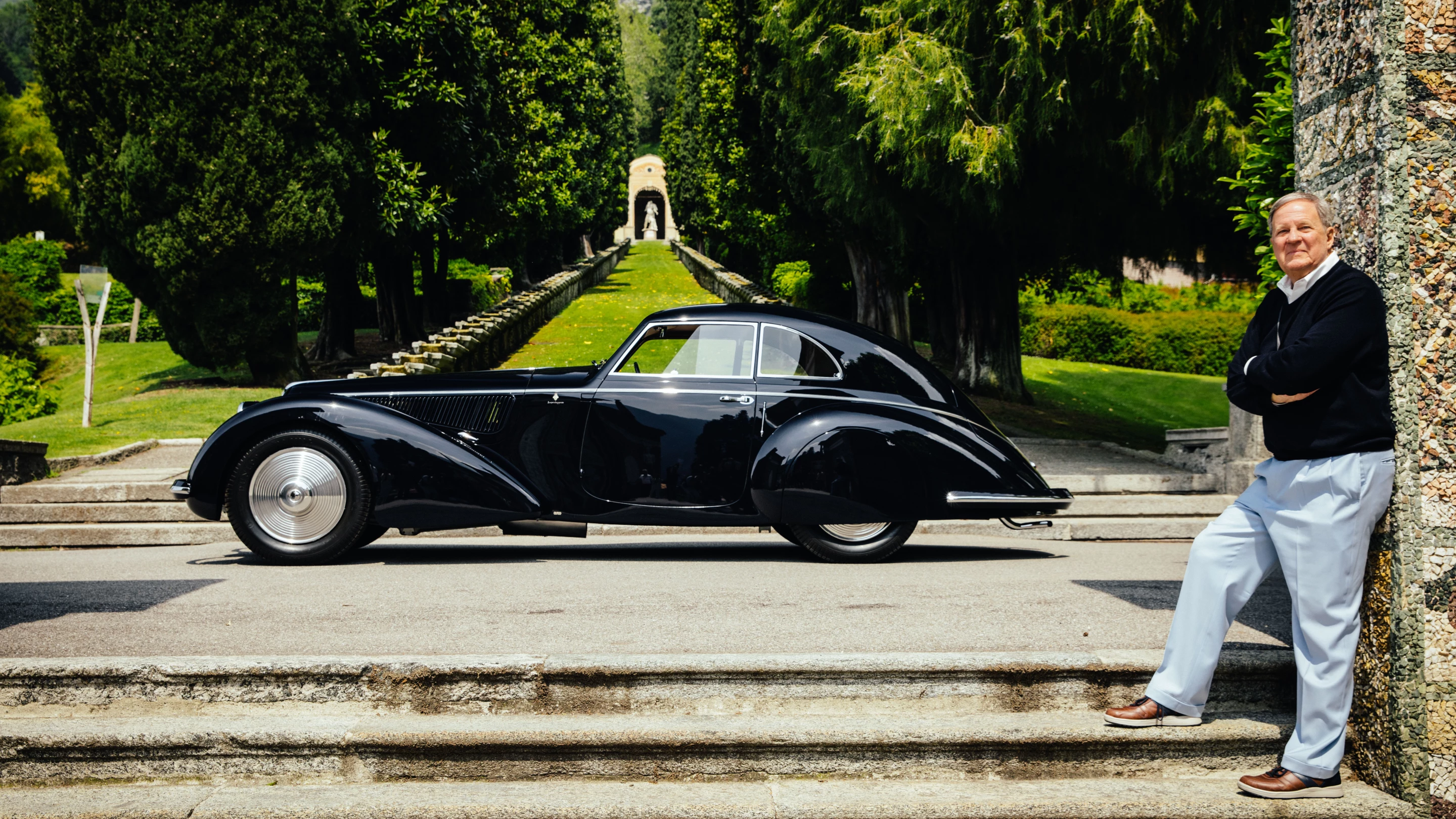 This 1937 Alfa Romeo 8C 2900B Touring Berlinetta owned by David and Ginny Sydorick won the Coppa d’Oro Villa d’Este (awarded to the “Best of Show” voted by public referendum) and the Trofeo BMW Group awarded to the “Best of Show” by the Jury.