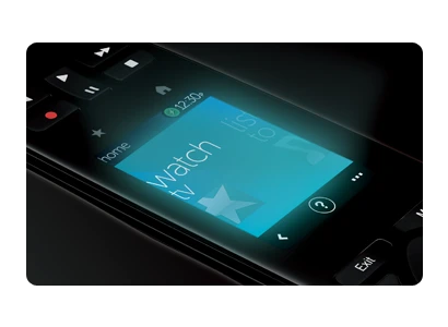 The Harmony Touch is backlit for use in the dark