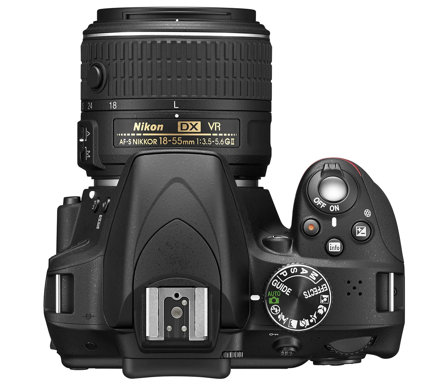 The new AF-S DX NIKKOR 18-55-mm F3.5-F5.6G VR II kit lens is smaller than previous versions thanks to a retractable lens mechanism