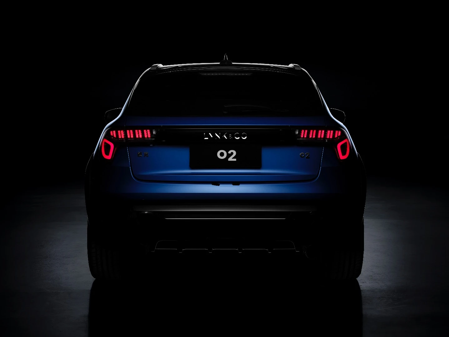 A pre-reveal teaser image of the new Lynk & Co 02