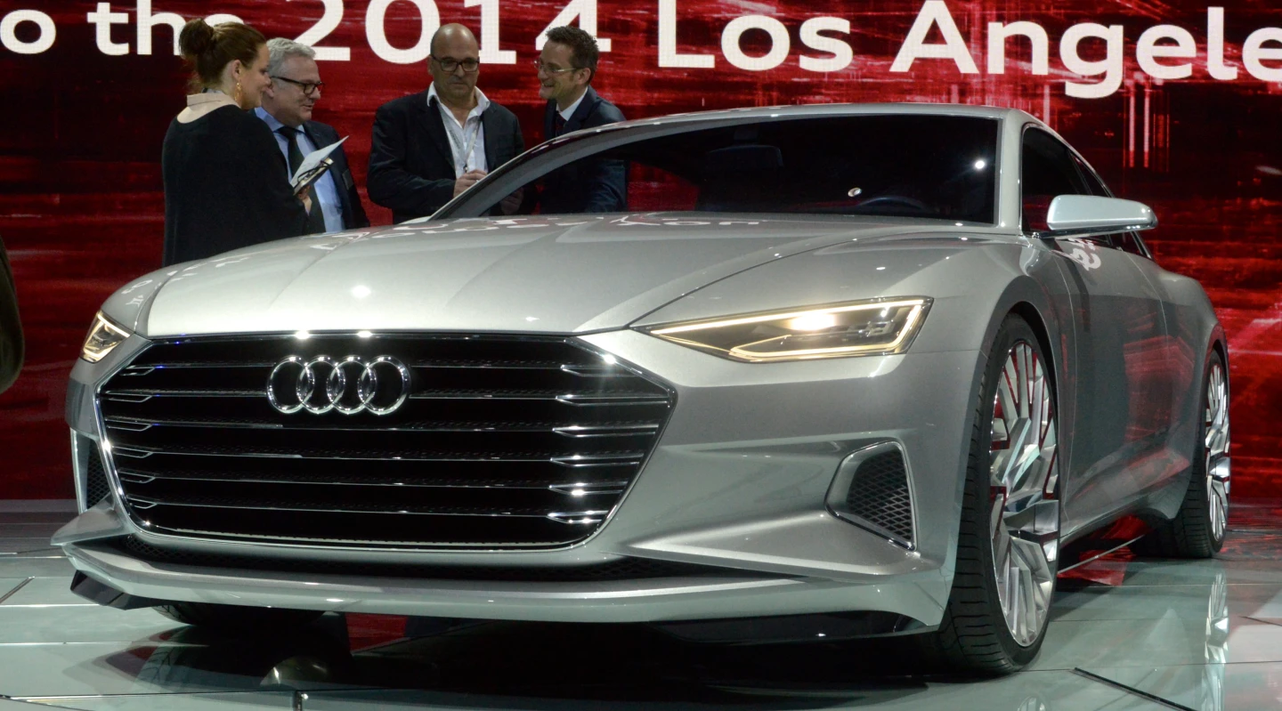 The set of front spoilers is the start of a black aero kit that underlines the entire vehicle (Photo: C.C. Weiss/Gizmag)