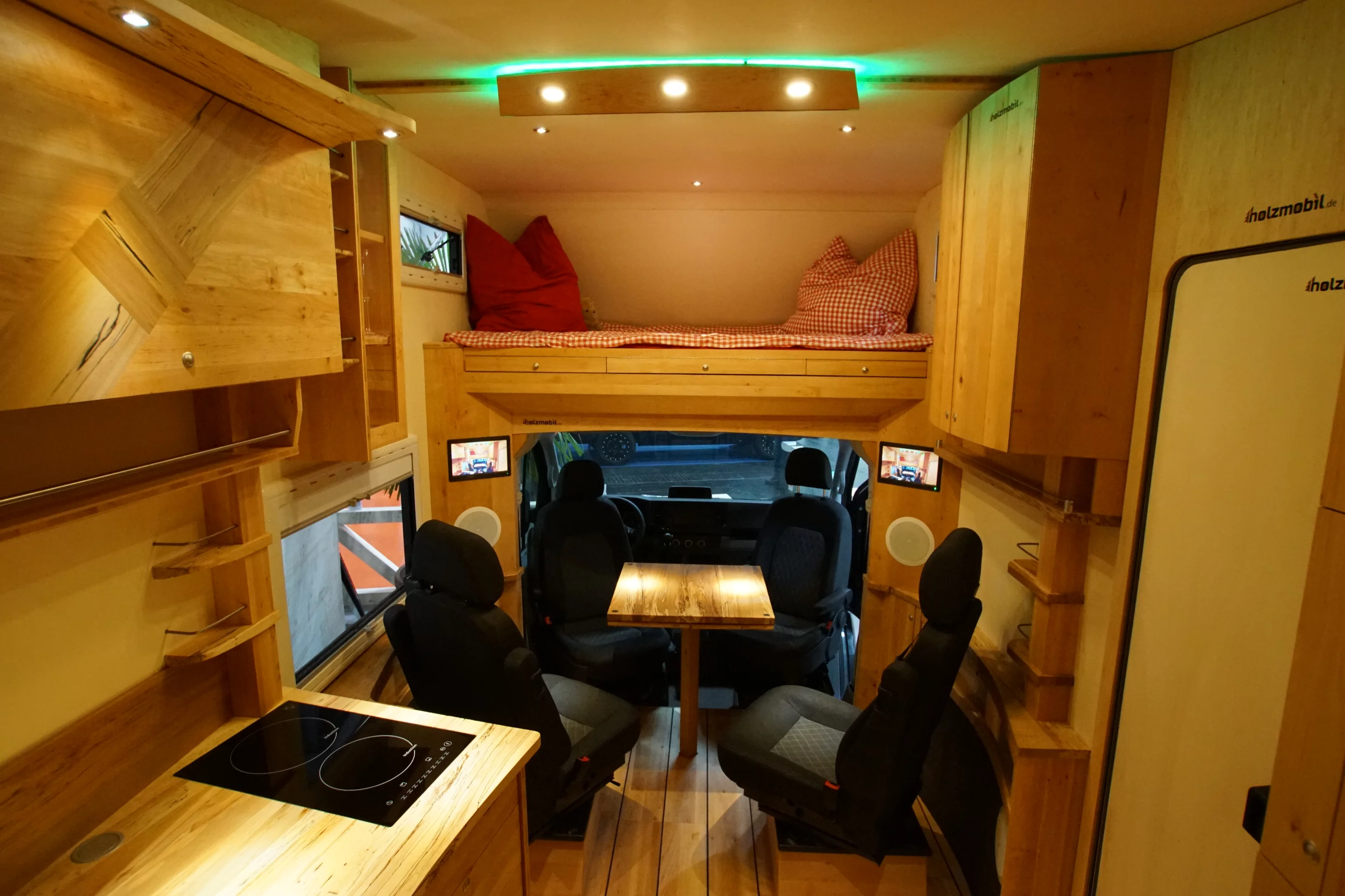 Dining table folded smaller