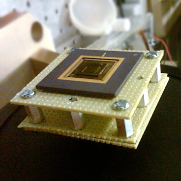 The MEMS energy harvesting device created by MIT researchers can generate 100 times as much power as similarly sized devices (Image: Arman Hajati)