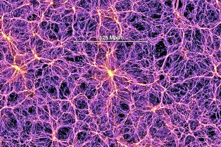 A simulated view of the distribution of dark matter in our universe