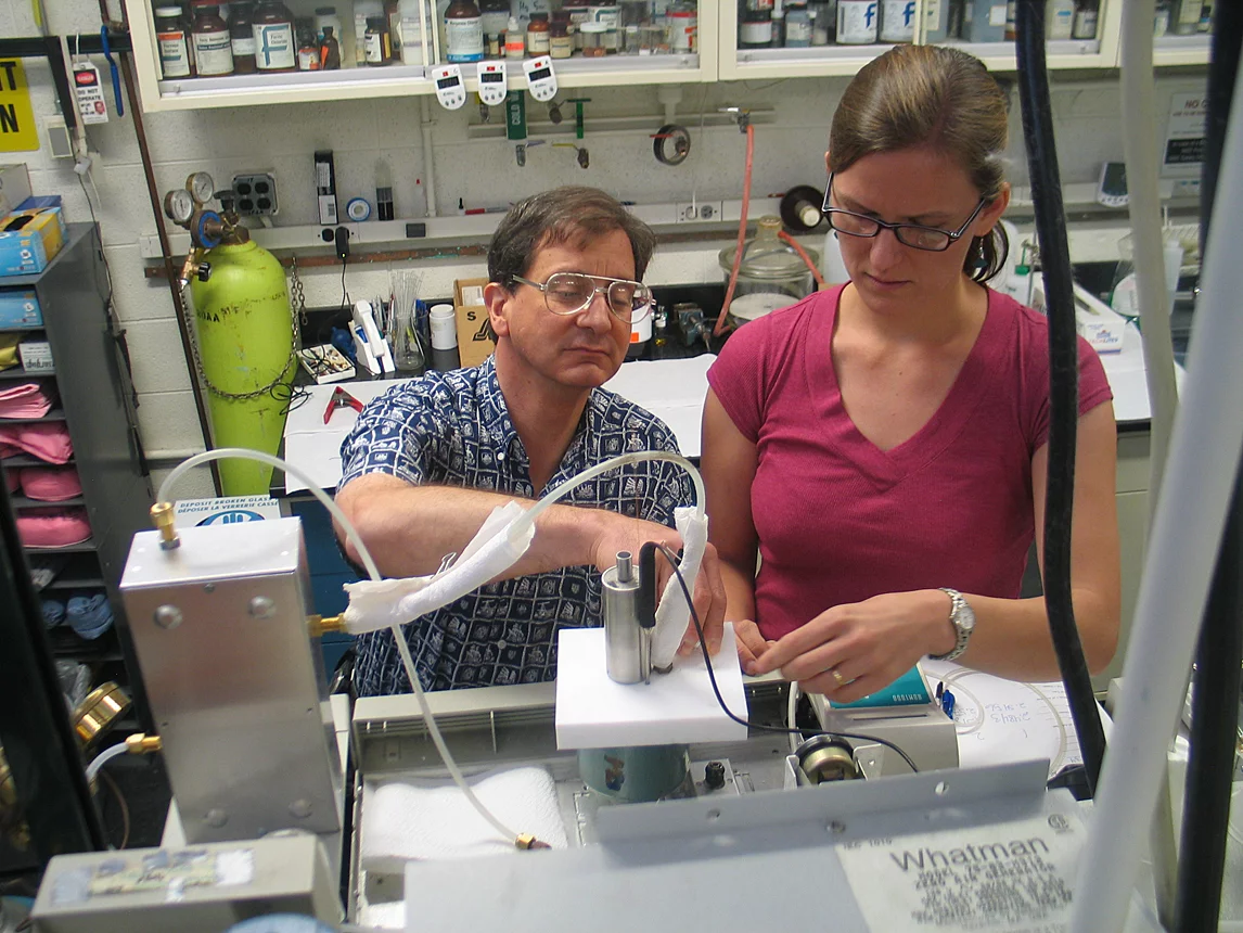 NIST chemists Thomas J. Bruno and Tara M. Lovestead