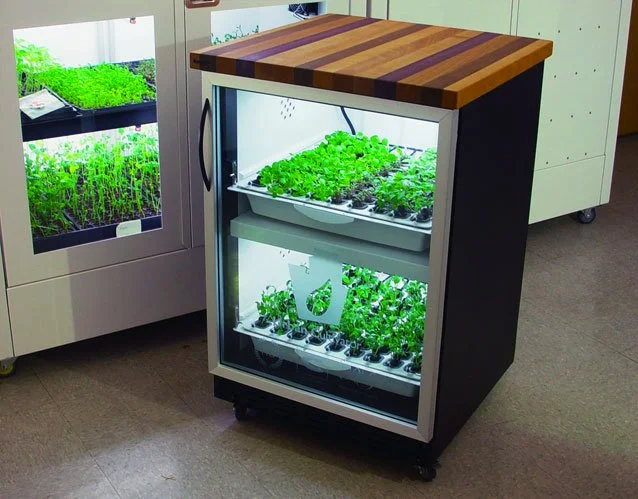 The Urban Cultivator is a computer-controlled hydroponic growing system for herbs and vegetables