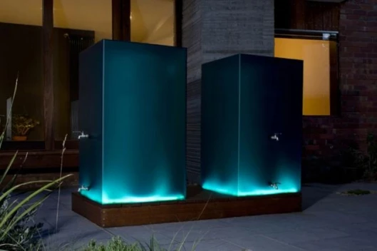 Full Tank's LUMI rainwater storage system lights up at night