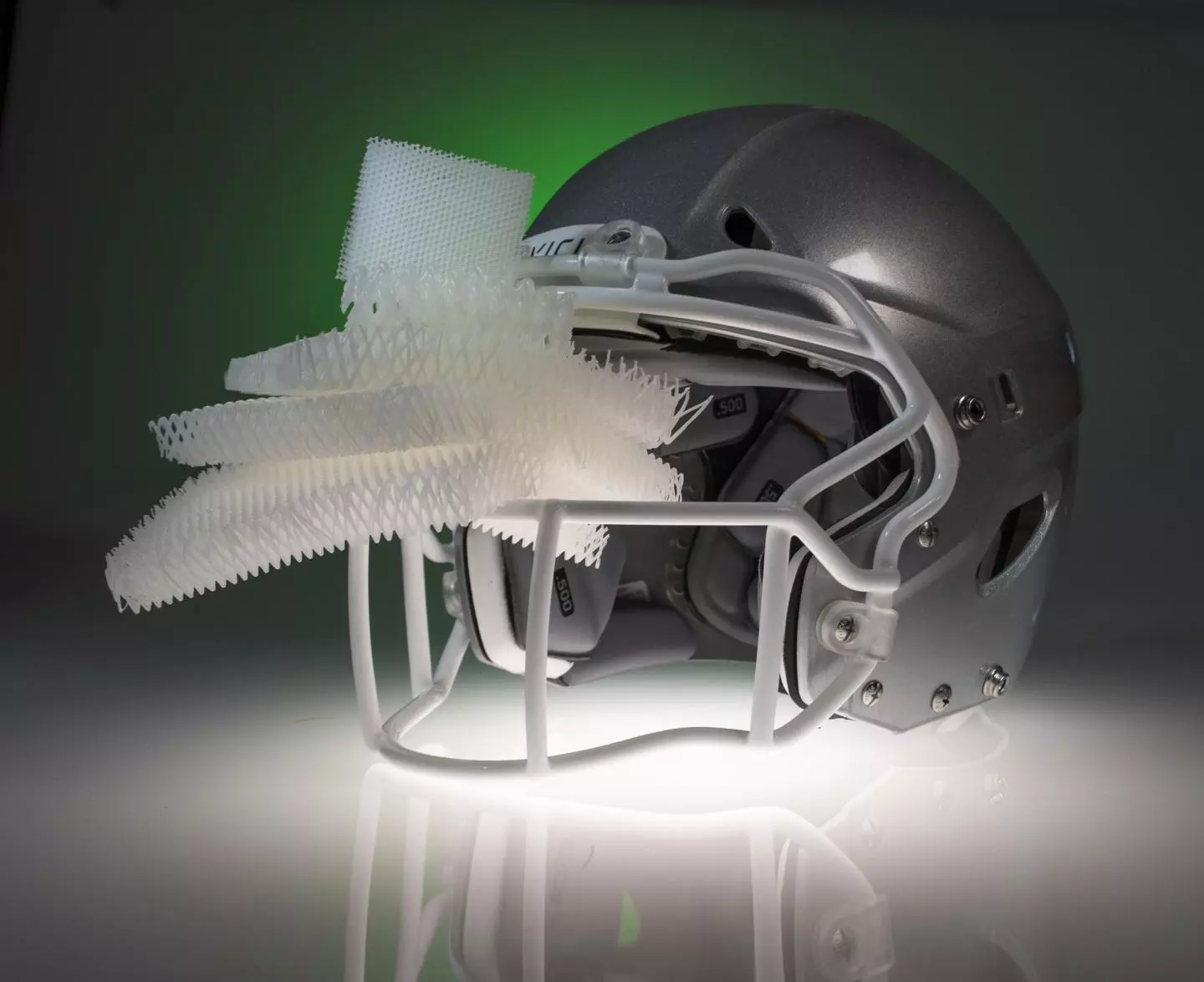 The material could replace the foam protective padding that currently sits beneath the outer shell of sports, motorcycle and military helmets