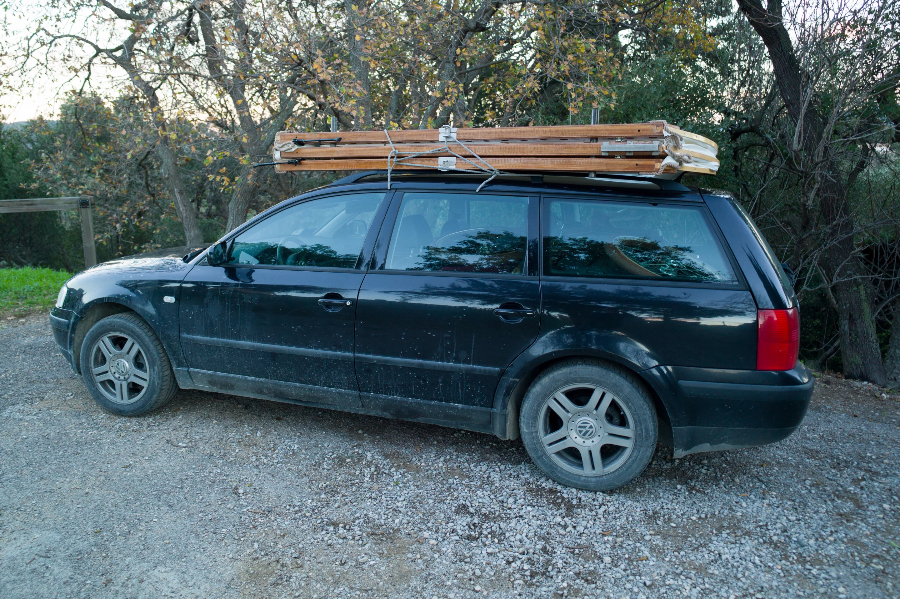 Since you sometimes have to drive to your cycling destination, the Foldavan compacts down