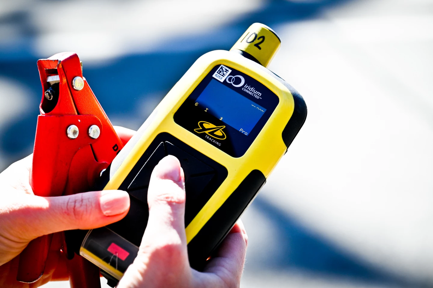 Once out on the course, teams must find their checkpoints and then mark them officially with this handheld satellite GPS to score points