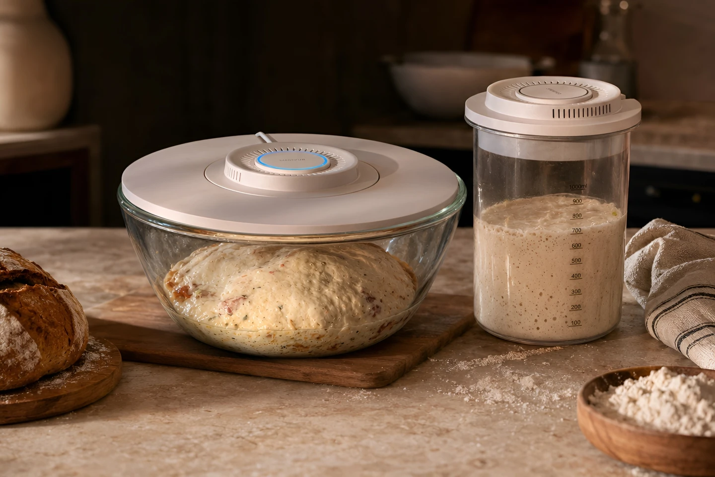 The Doubot smart dough fermentation kit is presently on Kickstarter