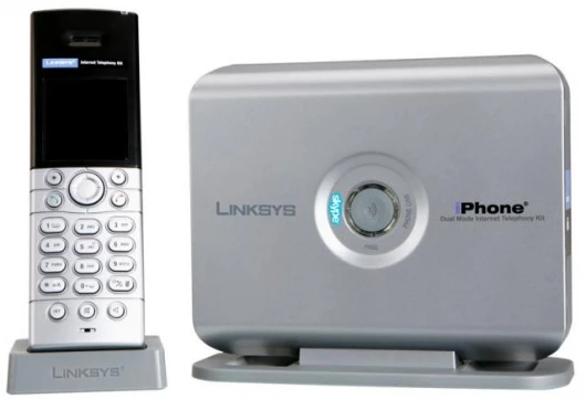 The Linksys iPhone CIT400 with integrated Skype.
