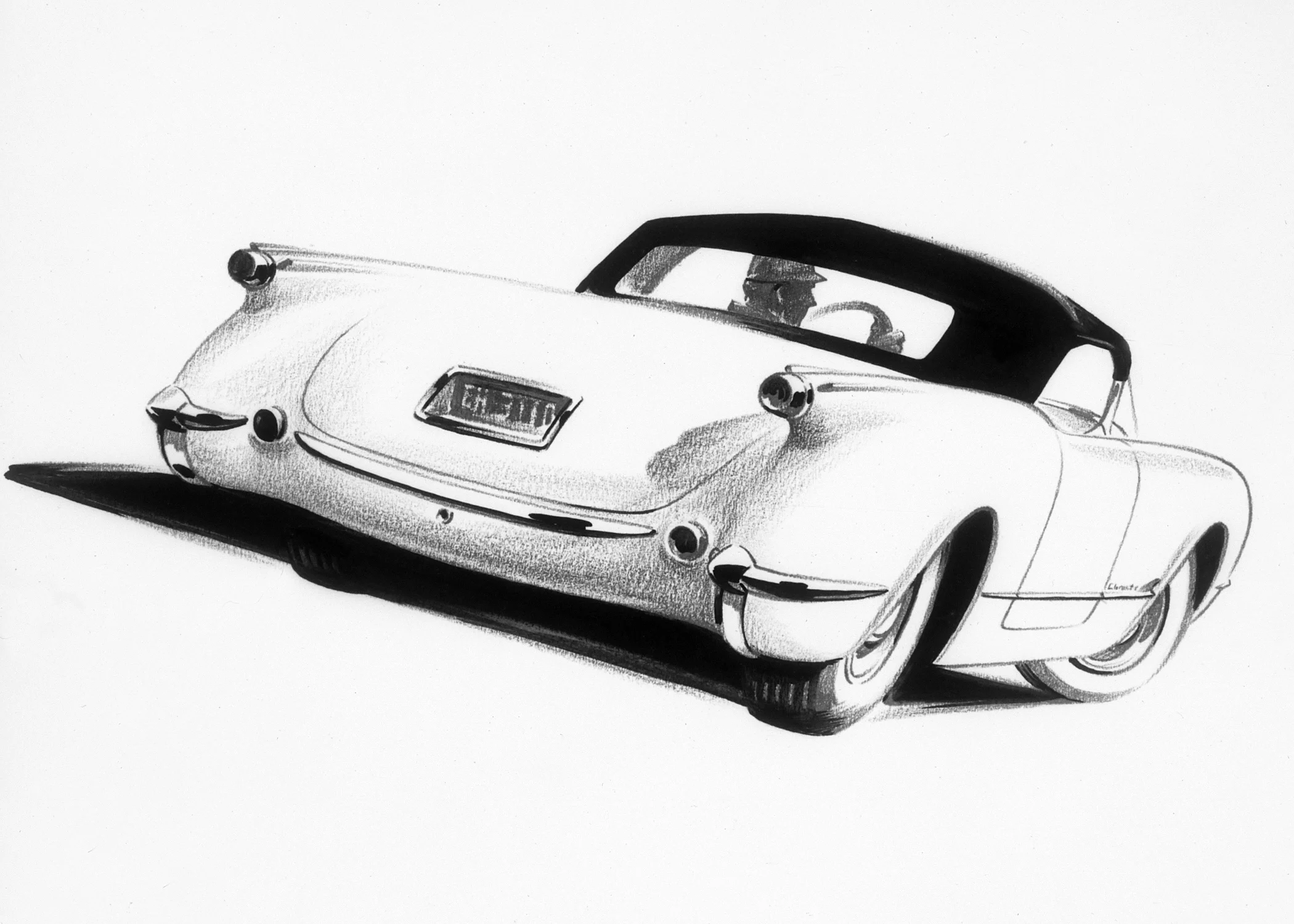1953 Corvette sketch © General Motors