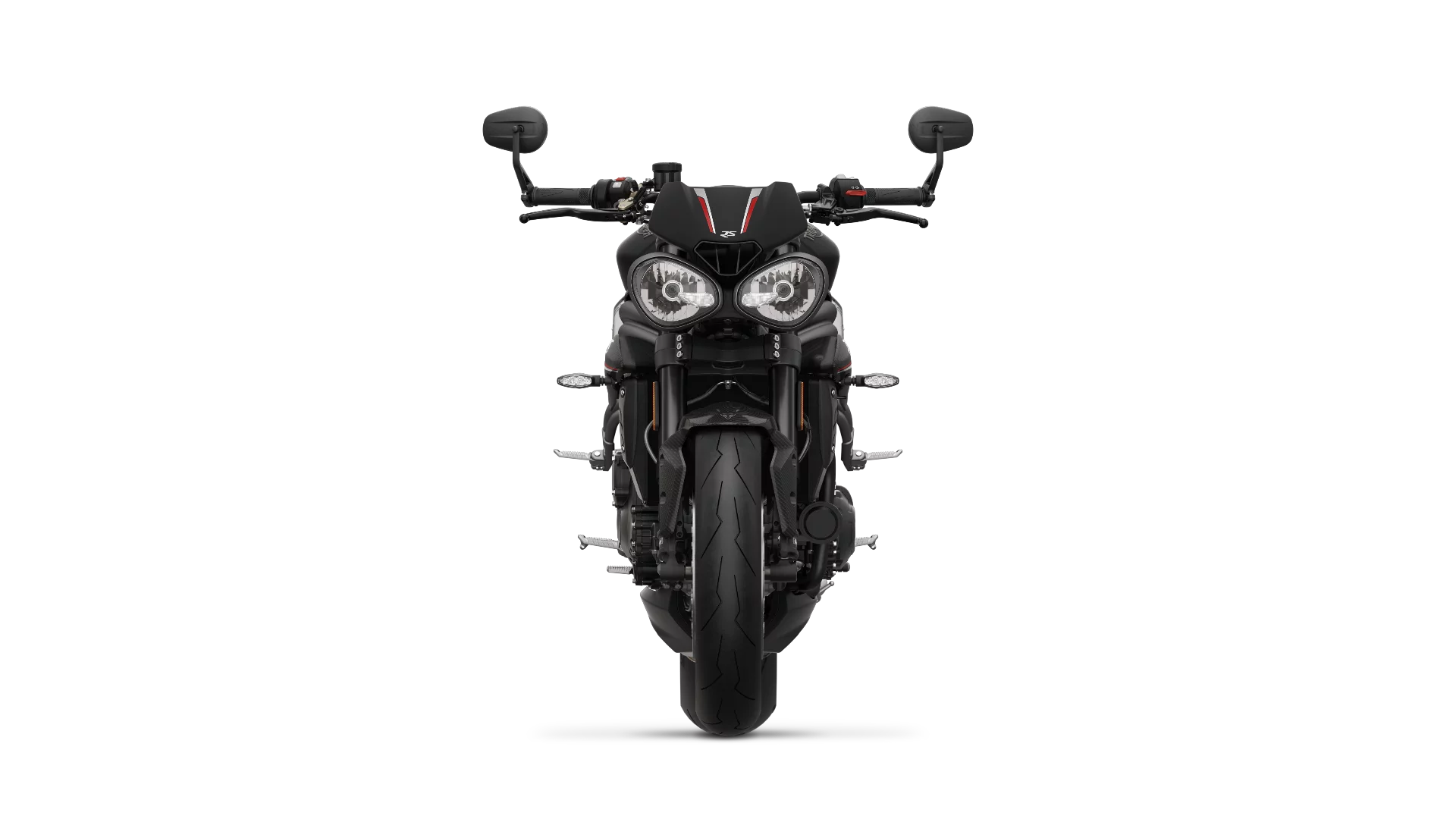 2018 Triumph Speed Triple RS: retains the bikini-style headlights