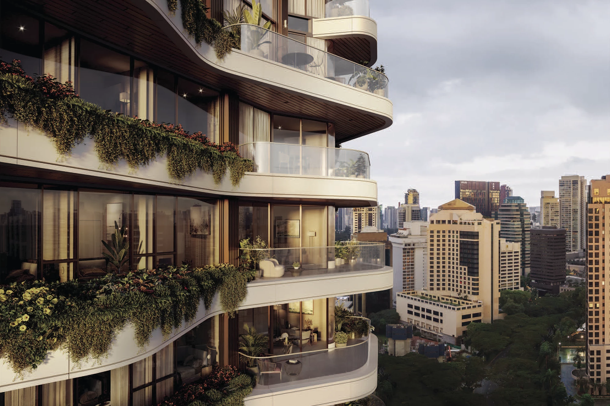 Park Nova's 54 luxury apartments will range from two to five bedrooms and connect to the balcony areas