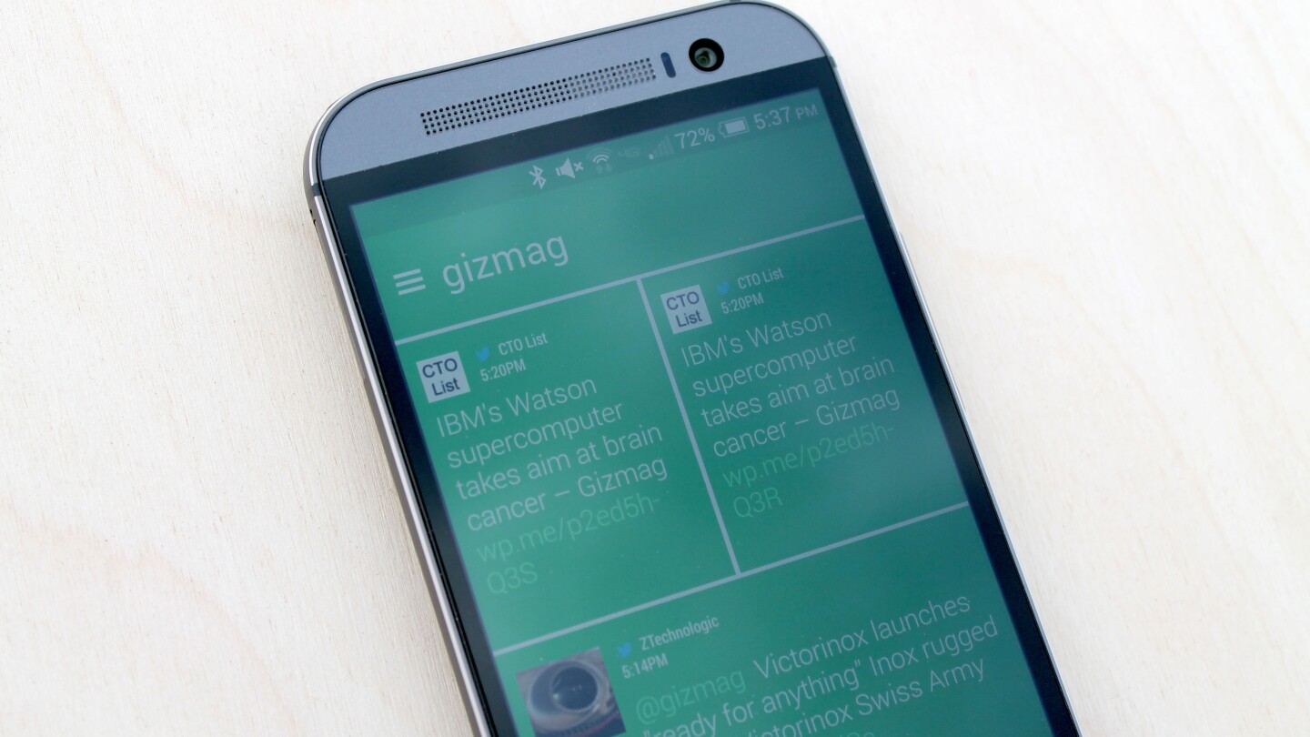 BlinkFeed now lets you customize it a search for any topic (it will mostly bring up tweets that mention the keywords)