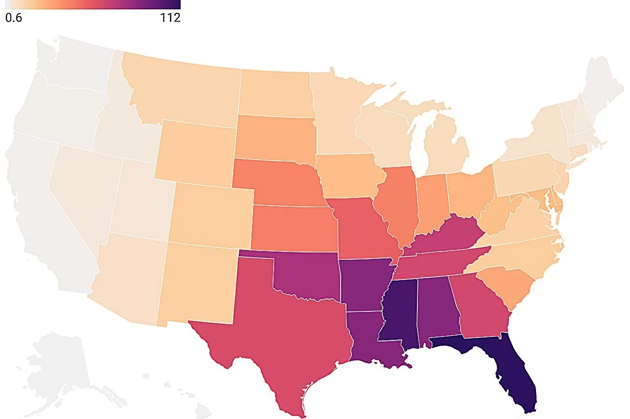 The density of lightning st