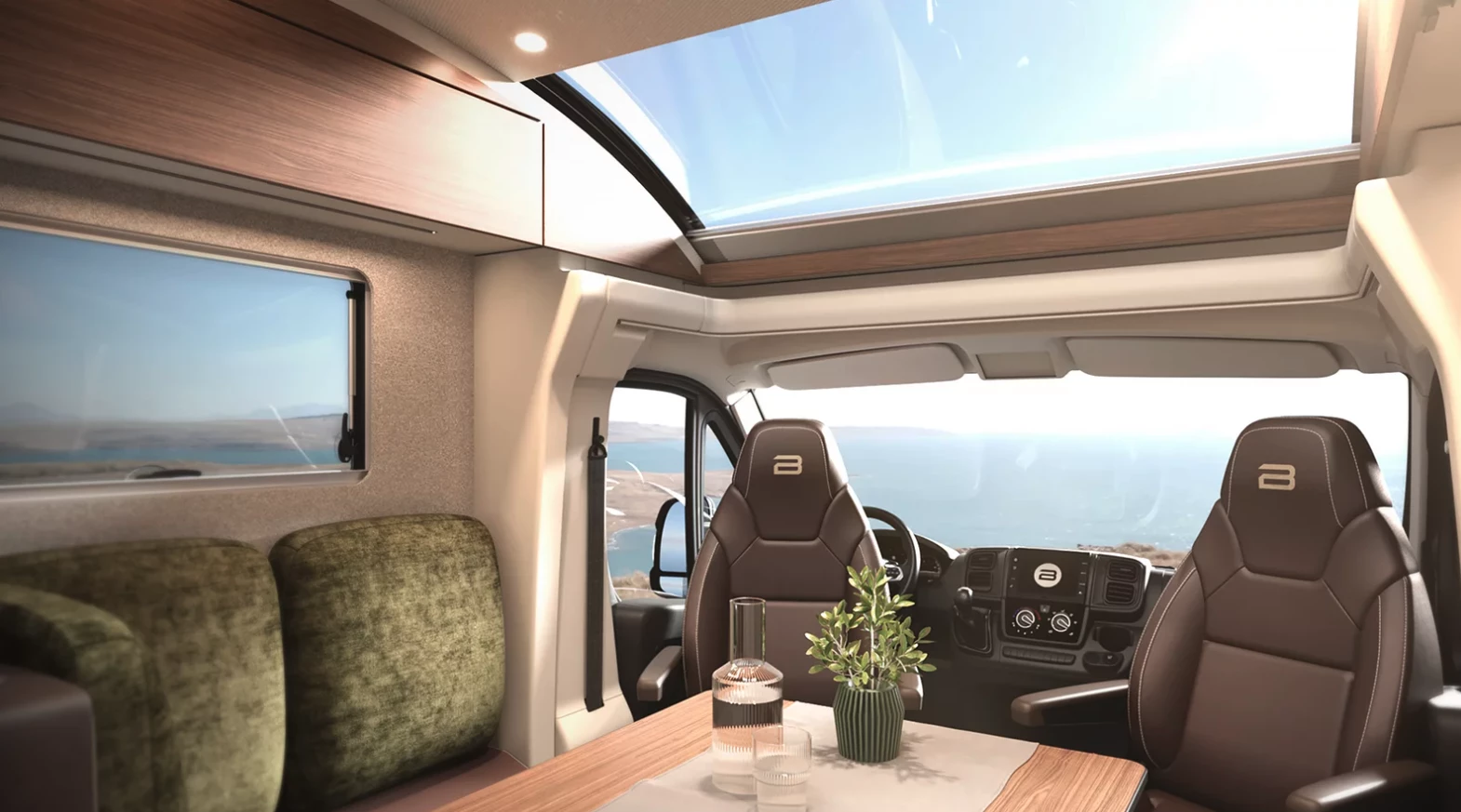Available front skylight