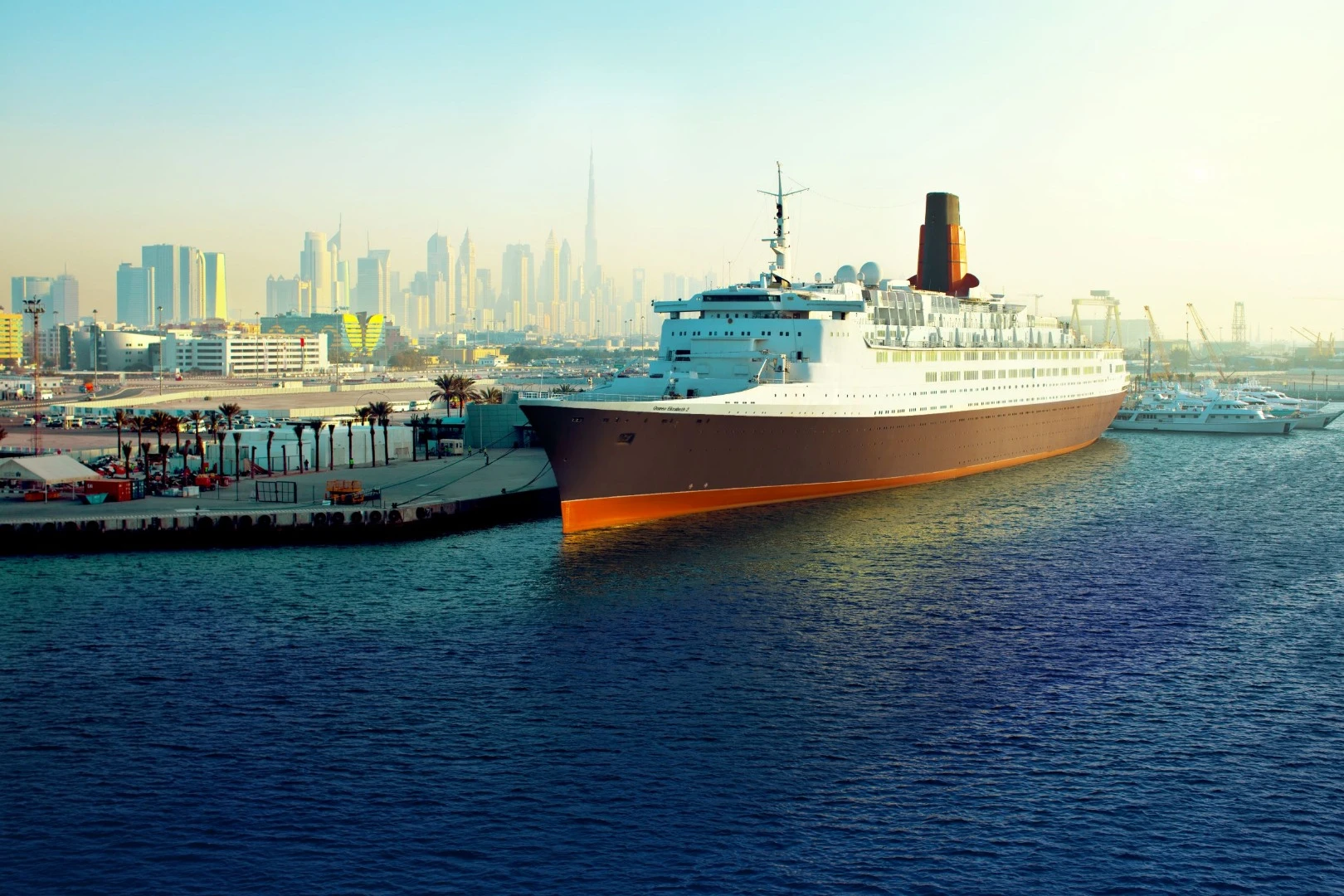 The QE2 at her permanent home