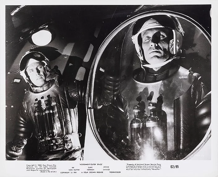 19 8x10" publicity photos from the movie "Assignment Outer Space" (1962) | Sold for: $53 by Heritage Auctions on December 6, 2020