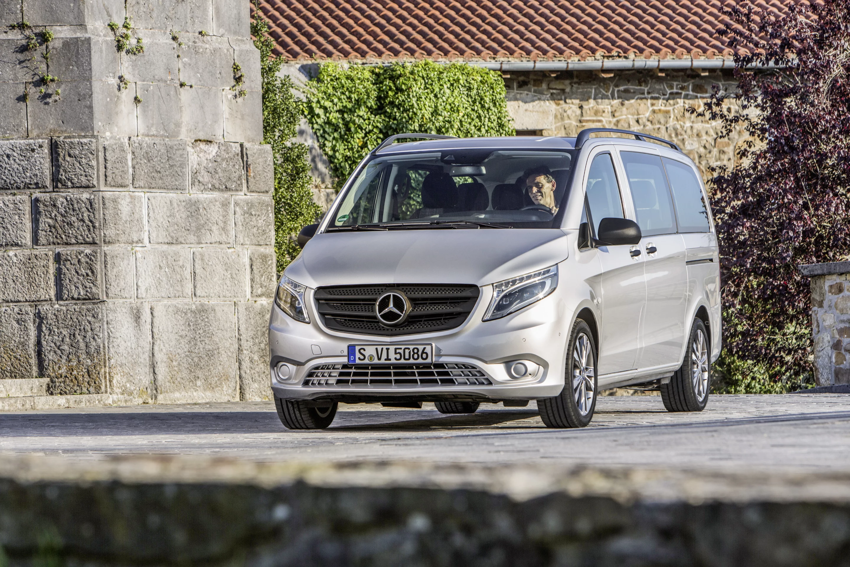 The Mercedes-Benz Vito has a four-wheel drive option for more rugged areas