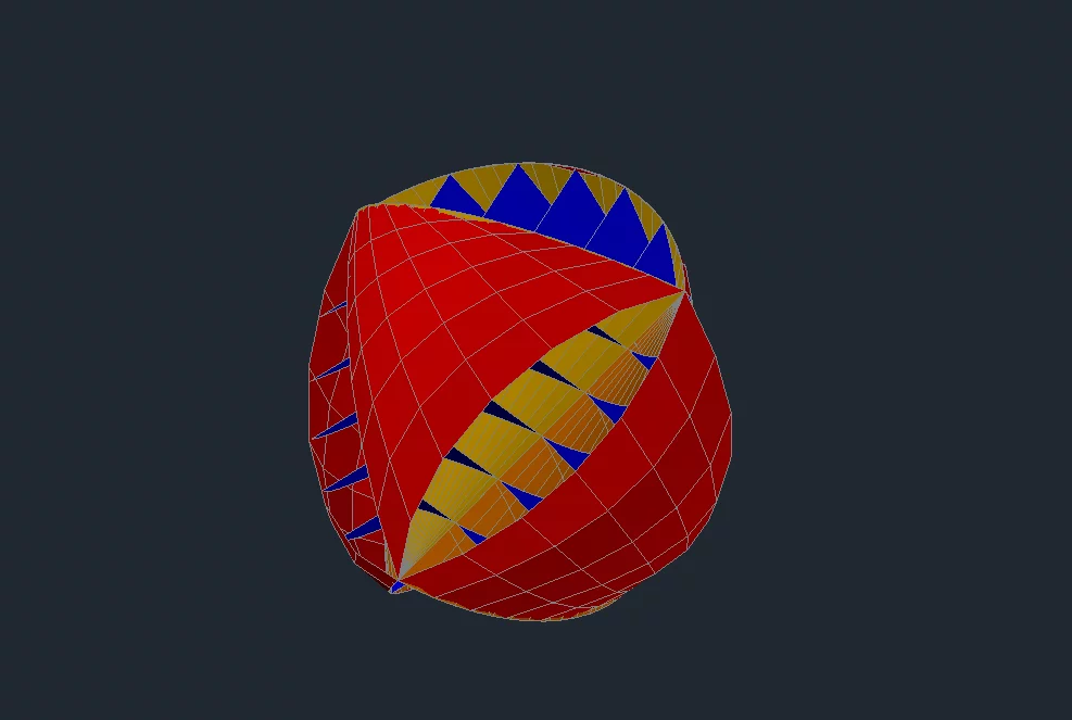 CAD model of the O-Wind turbine ball design